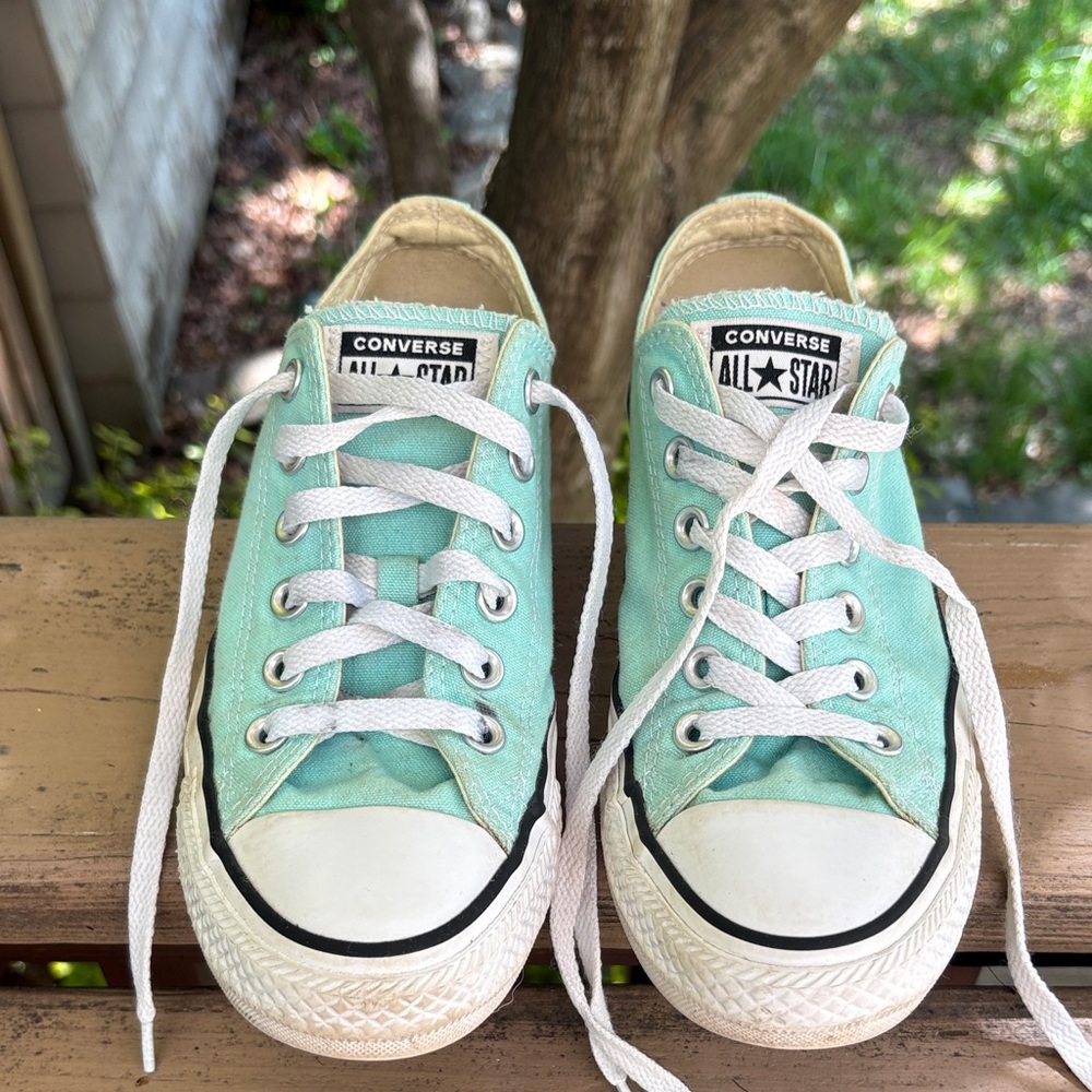 Converse Mint Green Low Top Sneakers